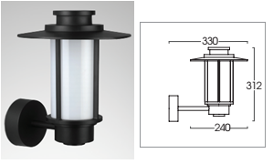 Đèn Led gắn tường ngoài nhà WLL 204 8W