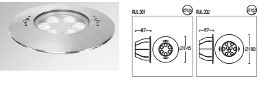 Đèn Led âm nước RUL 201/RUL 202 nhãn hiệu L&E