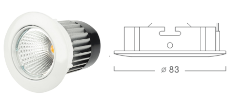 Đèn Led downlight âm trần L&E
