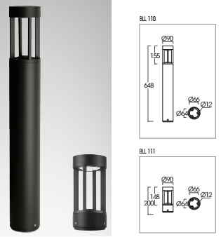 Đèn pha Led sân vườn, cảnh quan BLL 110 và BLL 111 6W
