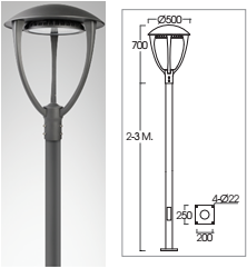 đèn Led sân vườn L&E