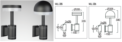 Đèn Led gắn tường ngoài nhà L&E