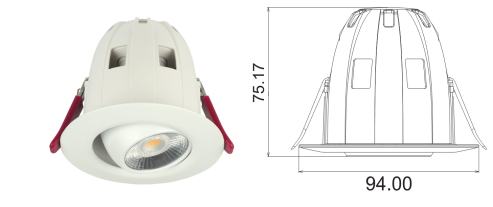 Đèn Led downlight âm trần RAL73-6LED L&E