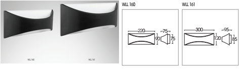Đèn Led gắn tường, gắn vách ngoài trời WLL  160/WLL 161