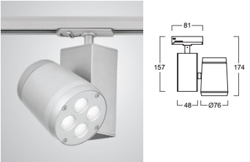 Đèn Led rọi thanh ray L&E