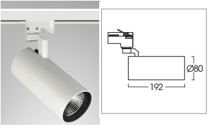 Đèn Led rọi thanh ray L&E