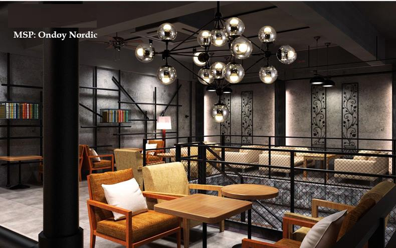 Đèn Ondoy Nordic Khung đen