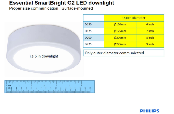 Essential SmartBright LED downlight DN027C (DN027C - (Surface-mounted Round)