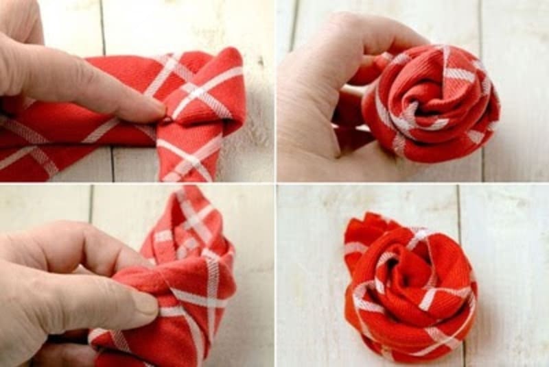 Gấp khăn hoa nở siêu xinh