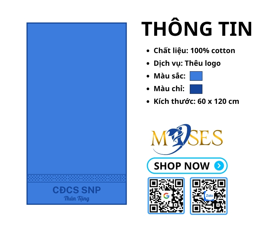 khăn cotton thêu logo đẹp
