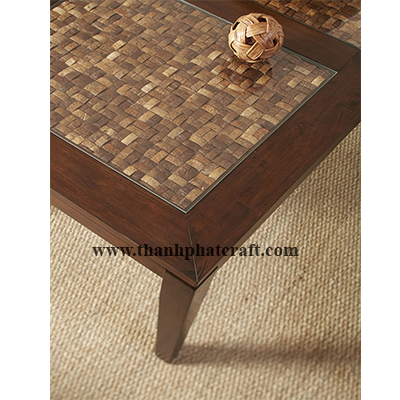 Table with coconut shell
