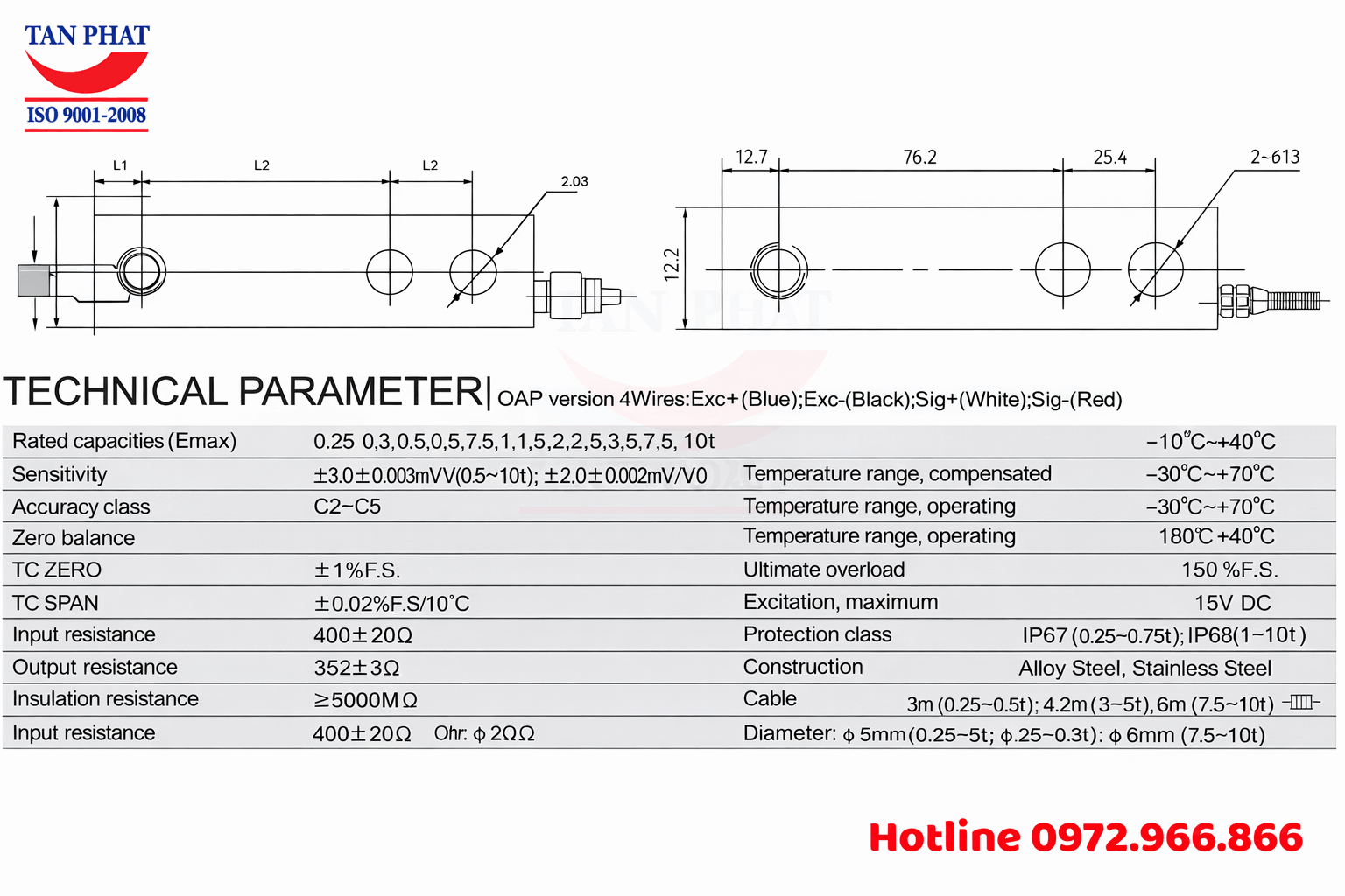 Loadcell Keli SQB dạng thanh