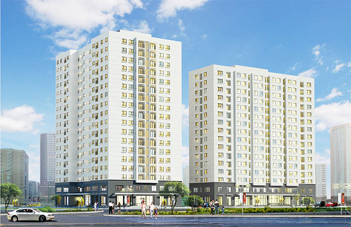 hình ảnh công trình Nhà ở chung cư C1 và C2 mà công ty VRO tư vấn thiết kế