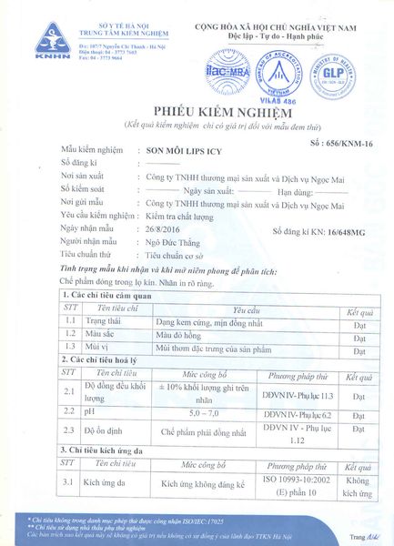 son môi không chì an toàn lp