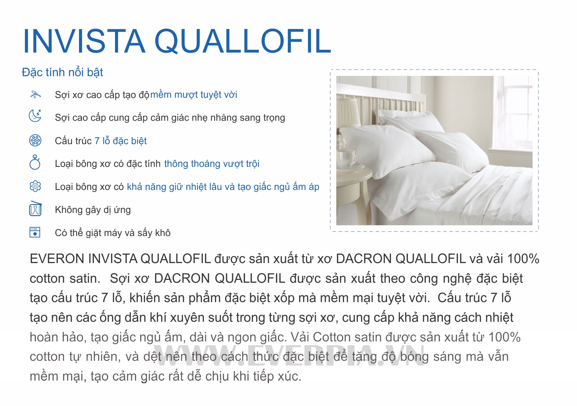 Ruột Gối Everon Invista Quallofil