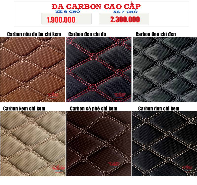 bảng báo giá thảm lót sàn ô tô carbon trám 2 chỉ