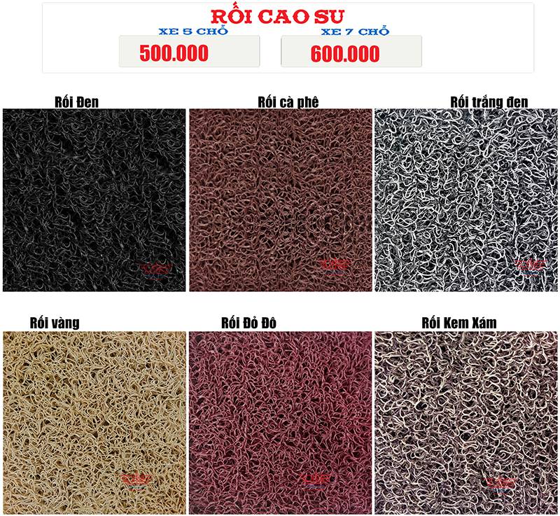 bảng báo giá rối cao su