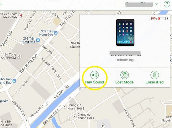 tìm được iPhone đã được vô hiệu hóa trên iPhone