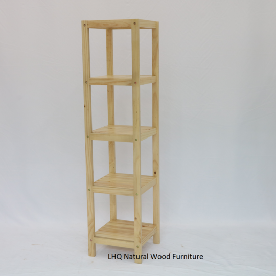 kệ trang trí 5 tầng gỗ thông tự nhiên
