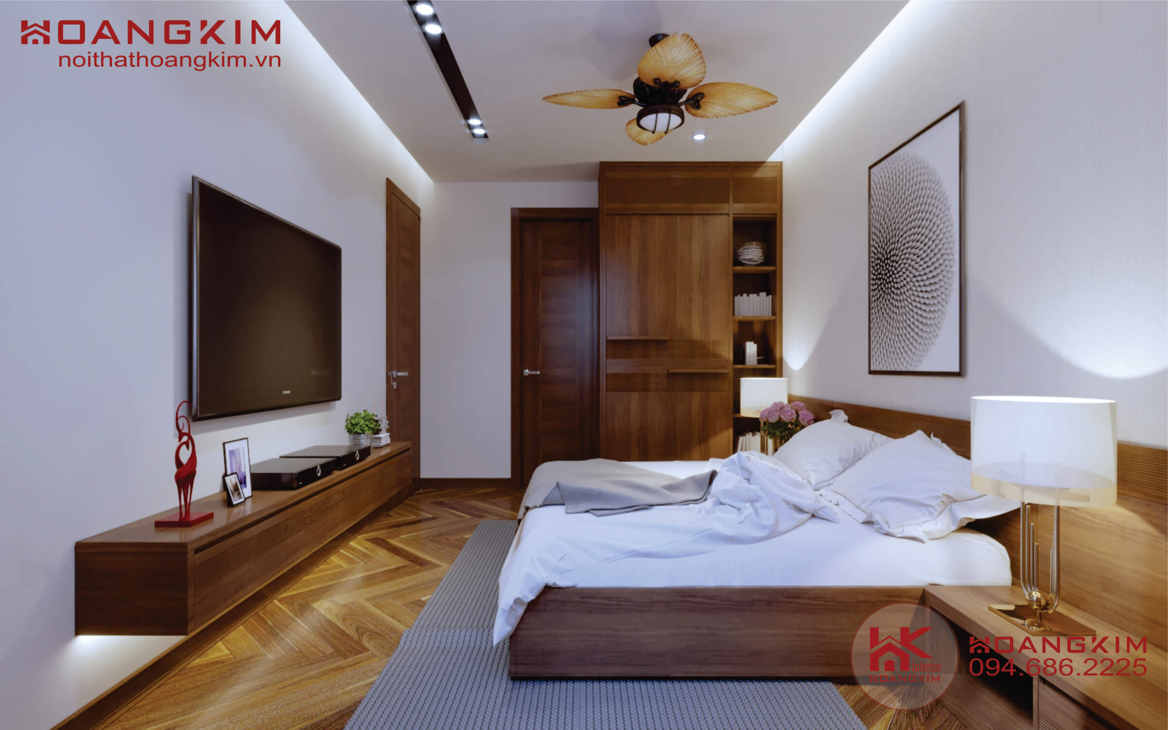 phòng ngủ chung cư mang phong cách nội thất tân cổ điển