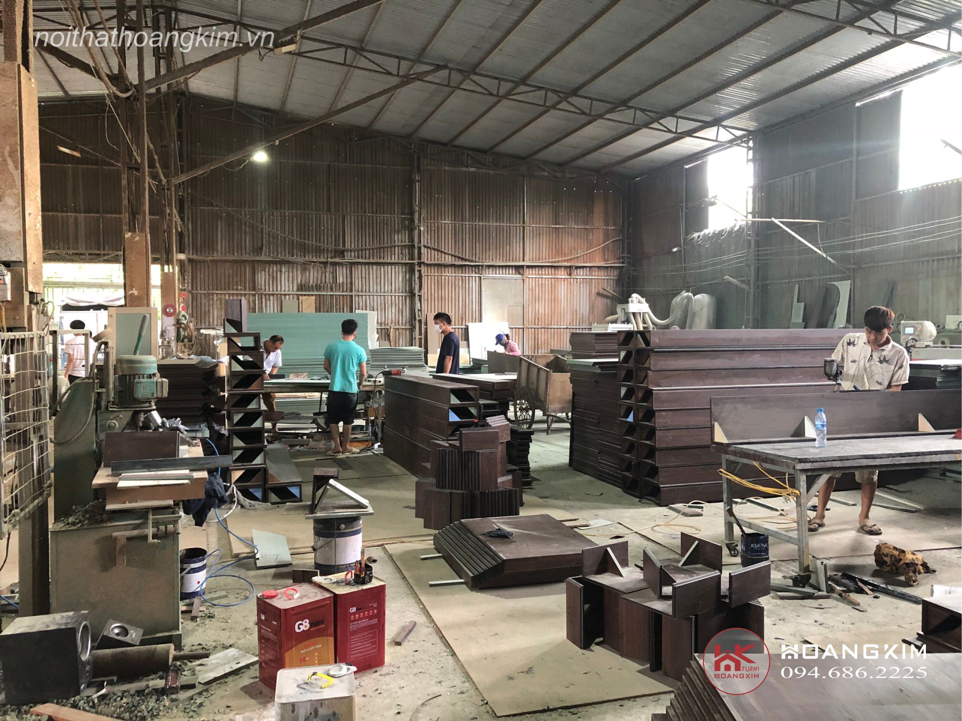 Xưởng sản xuất gỗ công nghiệp