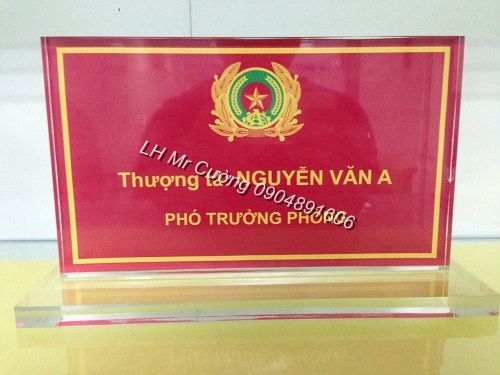 sản phẩm biển chức danh bộ công an