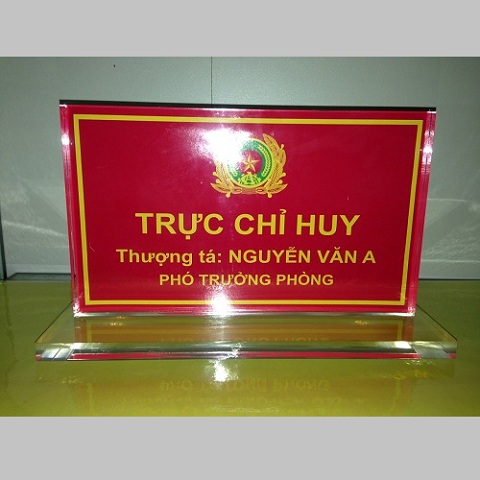 Biển Chức Danh Công An | Biển Chức Danh Công An Mẫu Chuẩn Tại Hải Phòng