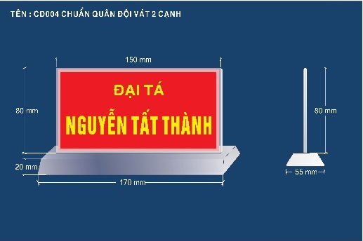 Biển chức danh mica | Mẫu biển chức danh để bàn 2019 chuẩn tại Thái Bình, Hưng Yên, Nam Định