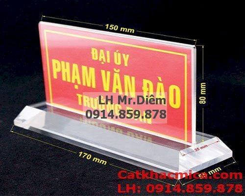 Mẫu biển chức danh quân đội để bàn