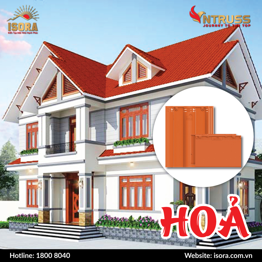 ngói isora màu cam hợp mệnh hỏa