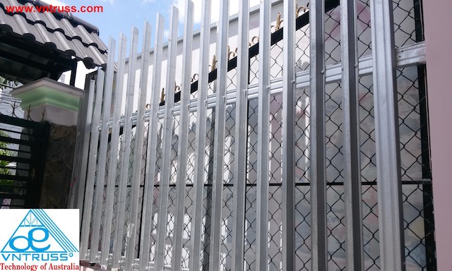 hàng rào trang trí bằng thép mạ nhôm kẽm vntruss
