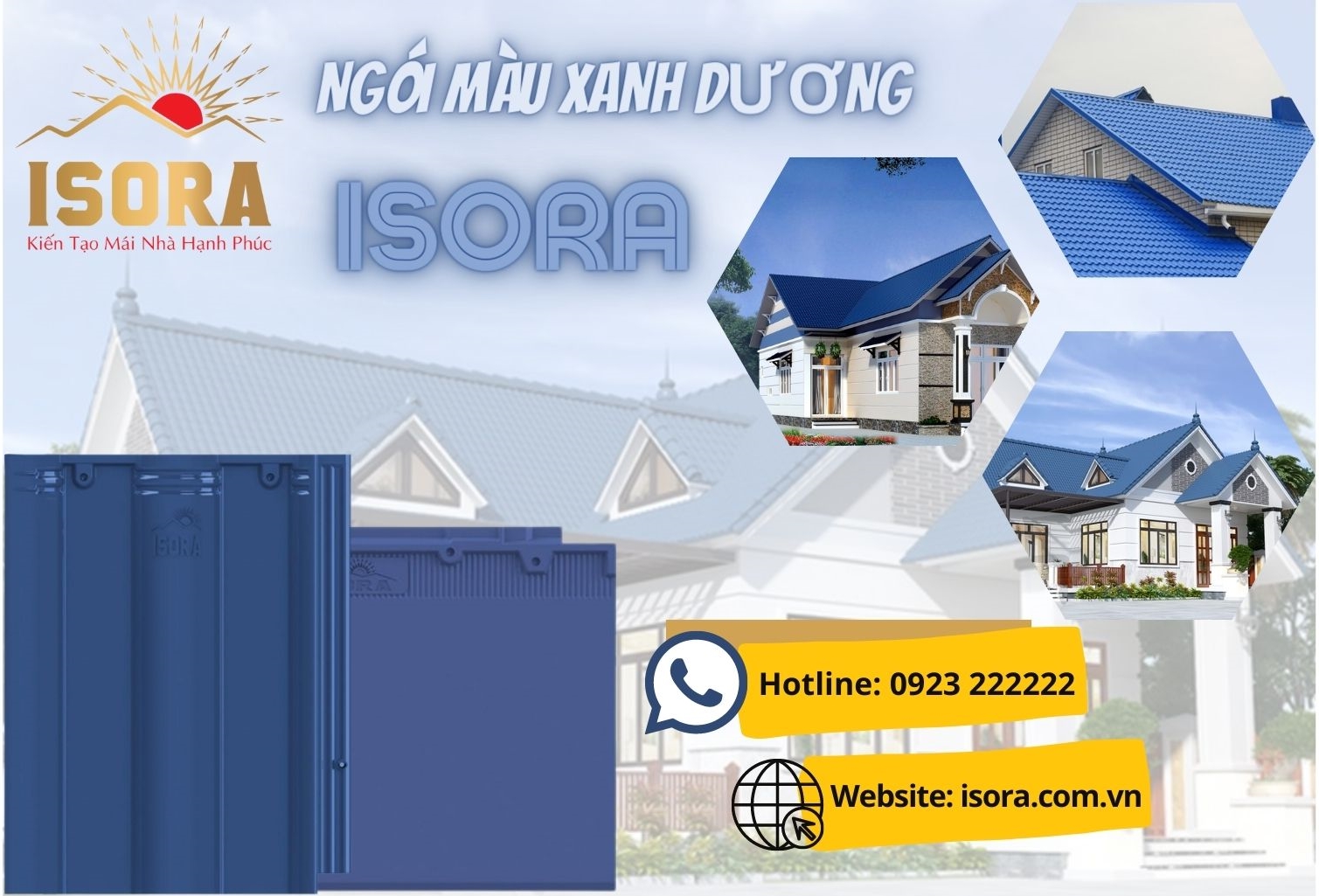 Ngói màu xanh dương