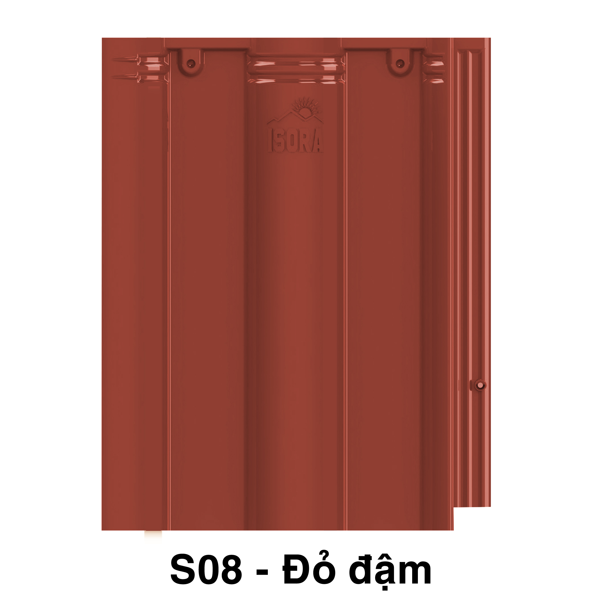 Ngói màu đỏ đậm ISORA - S08