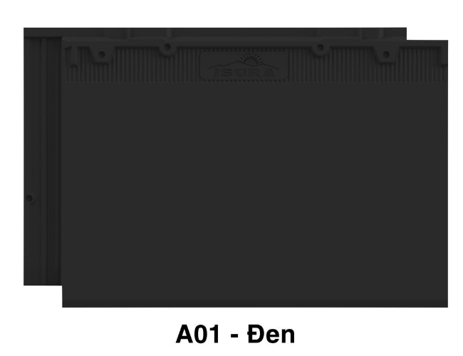 Ngói màu ISORA S01 Đen Ngói Nhật Bền Màu Ngói Lợp Nhà Biệt Thự