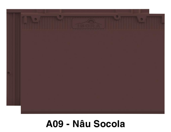 Ngói Nhật Phẳng ISORA S08 Màu Đỏ Đậm Ngói Bền Màu Lợp Nhà Biệt Thự