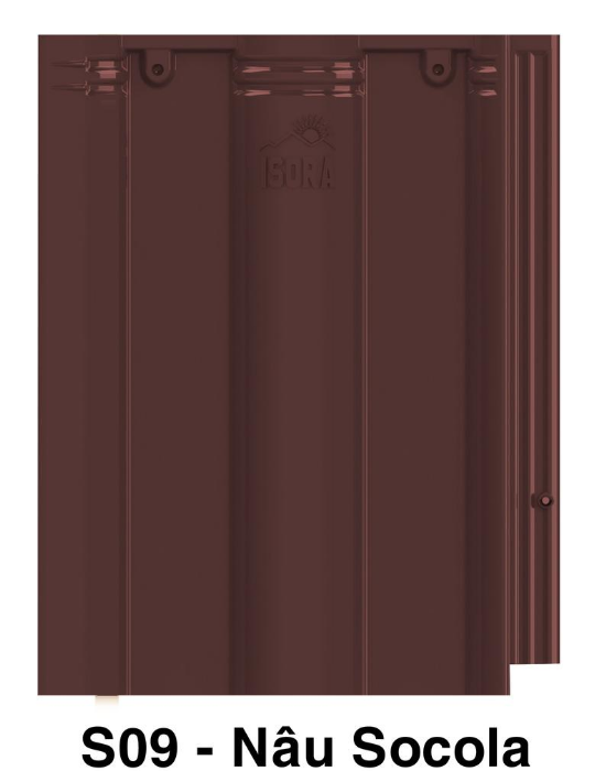 Ngói Nhật Phẳng ISORA S08 Màu Đỏ Đậm Ngói Bền Màu Lợp Nhà Biệt Thự