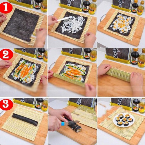 Mành tre cuộn cơm kimbab sushi hàn quốc