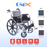 Xe lăn thường có thắng bánh mâm vải caro TBYT ONE-X 809JB