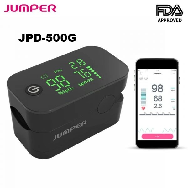 Máy đo nồng độ oxy máu và nhịp tim Jumper JPD-500G (Bluetooth)