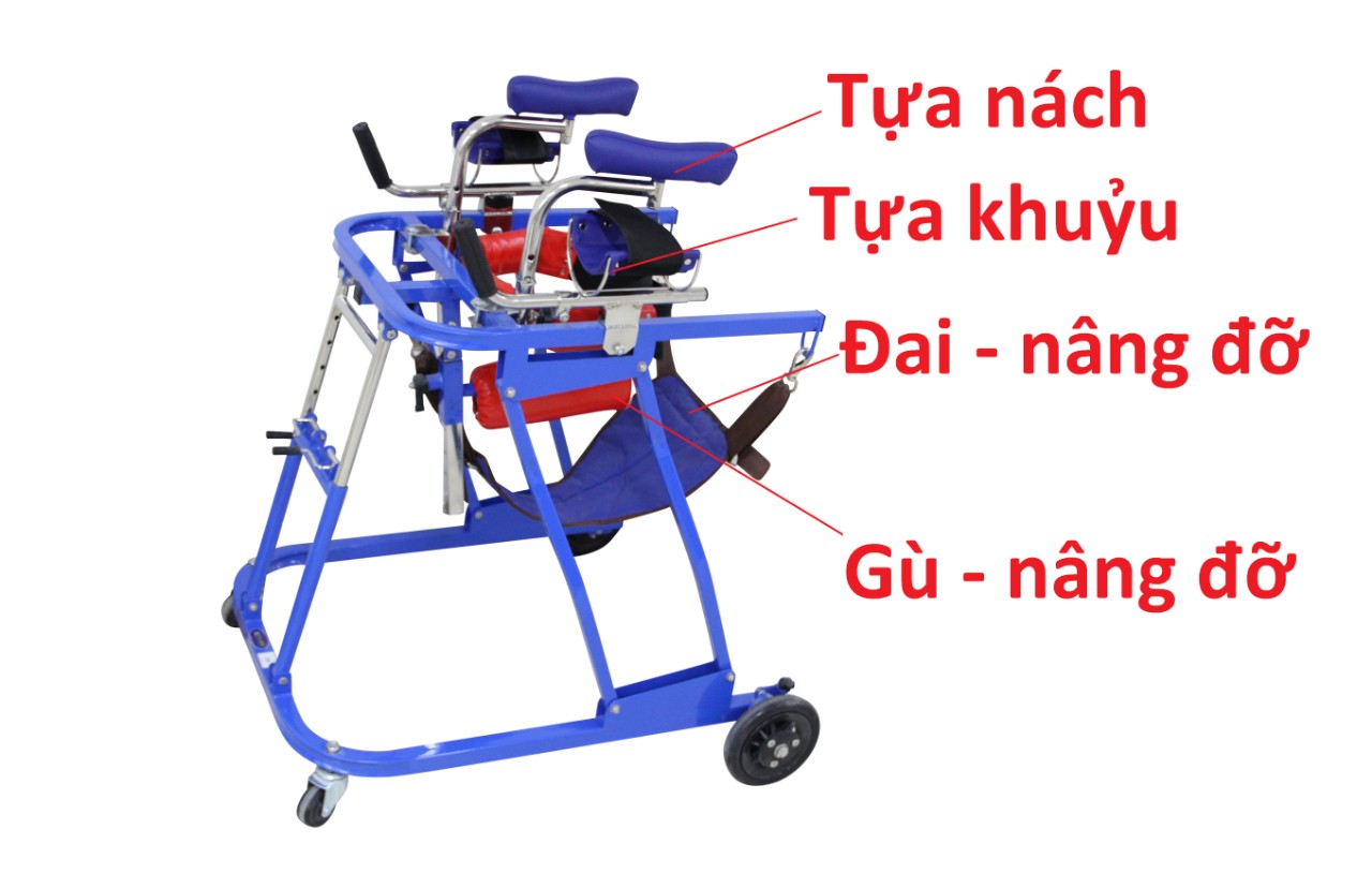 PN41SL.1 - Khung tập đi đa chức năng cho người lớn ( Đai + Gù)