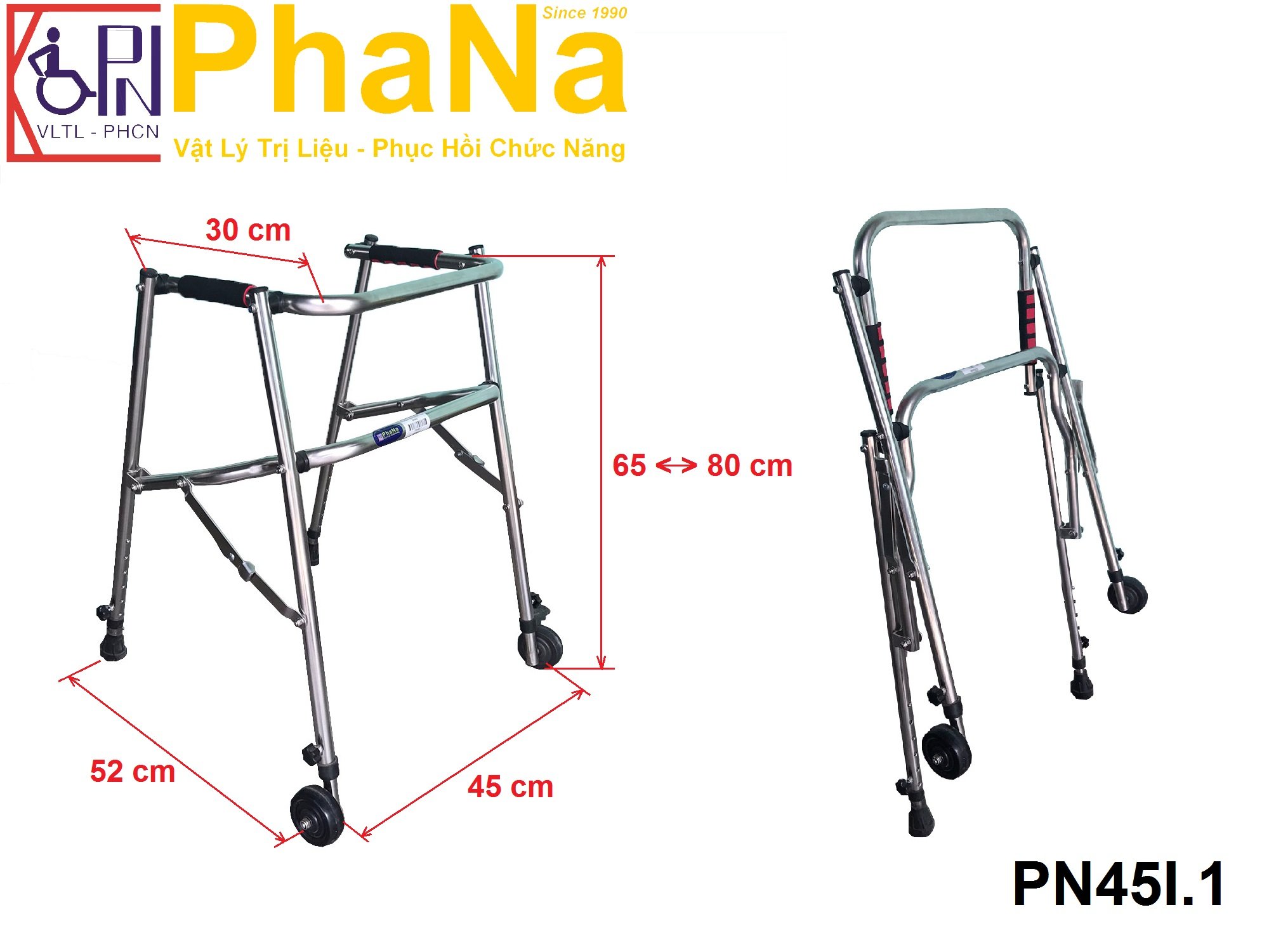 Khung tập đi inox cho trẻ loại lớn mẫu 1
