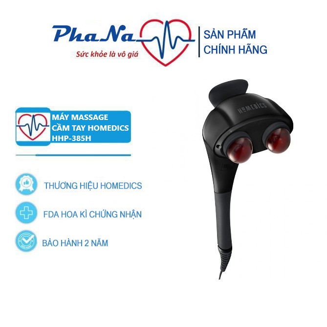 Máy massage cầm tay hai đầu kèm nhiệt chuyên nghiệp HoMedics HHP-385H
