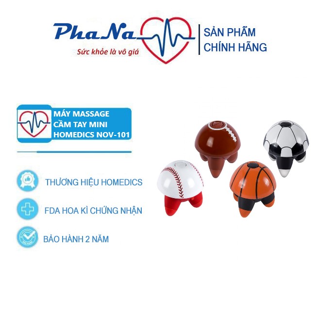 Máy Massage cầm tay Play Ball Mini Massager 3 đầu Homedics NOV-101