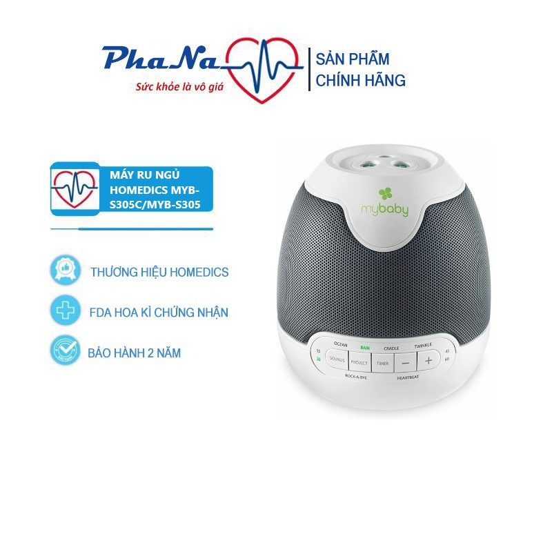 Máy ru ngủ kèm máy chiếu ánh sáng Homedics MYB-S305C/MYB-S305
