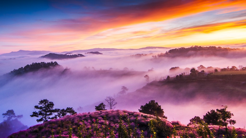 đón bình minh trên cao nguyên 