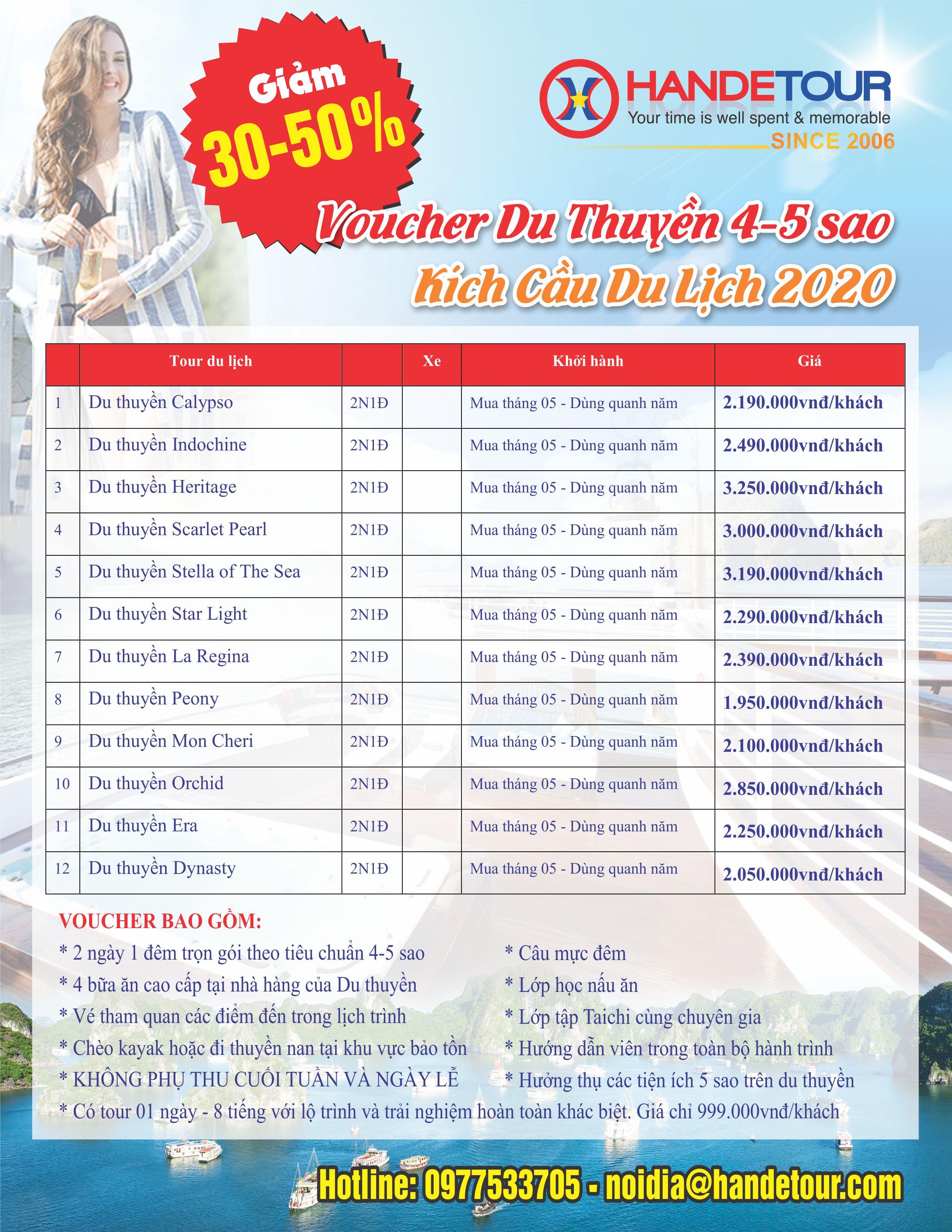 voucher siêu rẻ - du lịch handetour