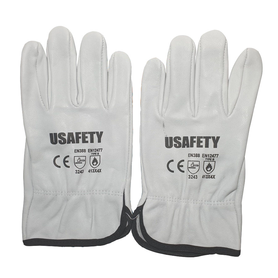 Găng tay da dê hàn Tig xỏ Usafety US-GL-L038