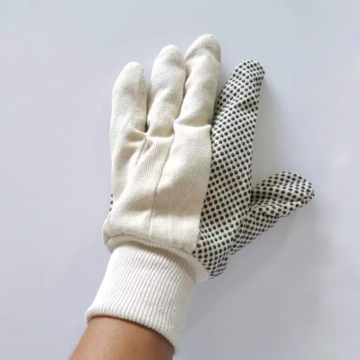 găng tay vải chấm hạt nhựa