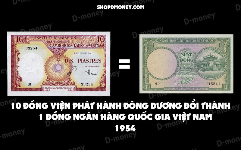 đổi tiền vnch năm 1954