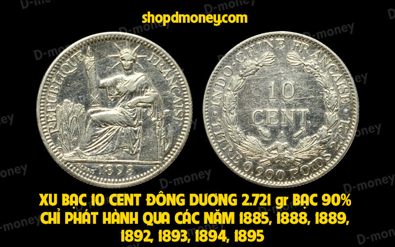Tiền xu Đông Dương qua các thời kì lịch sử (P3) - Các dòng xu bạc